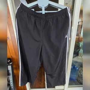 Adidas Women's Black and White Athletic Crop Pants